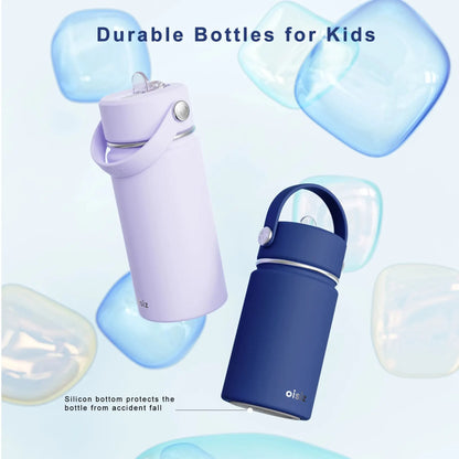 Kids Water Bottle with Straw Lids