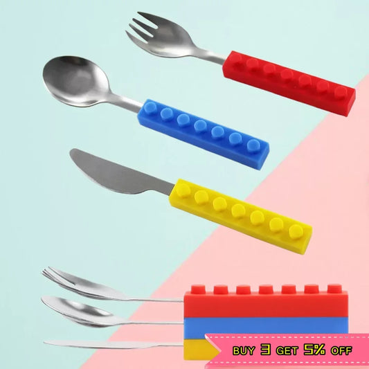 3PCS bricks cutlery